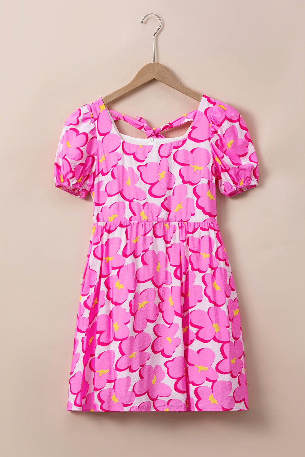 Floral Empire Waist Square Neck Flowy Dress Floral Dresses MyDresses 
