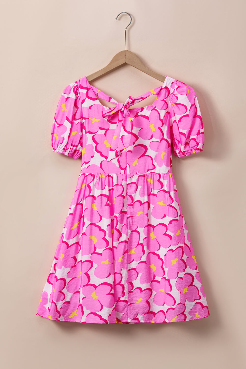 Floral Empire Waist Square Neck Flowy Dress Floral Dresses MyDresses 