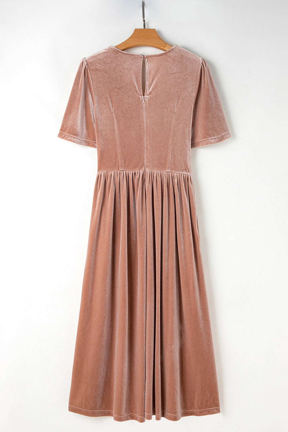 Velvet Maxi Dress with Lace Detail and Empire Waist Maxi Dresses MyDresses 