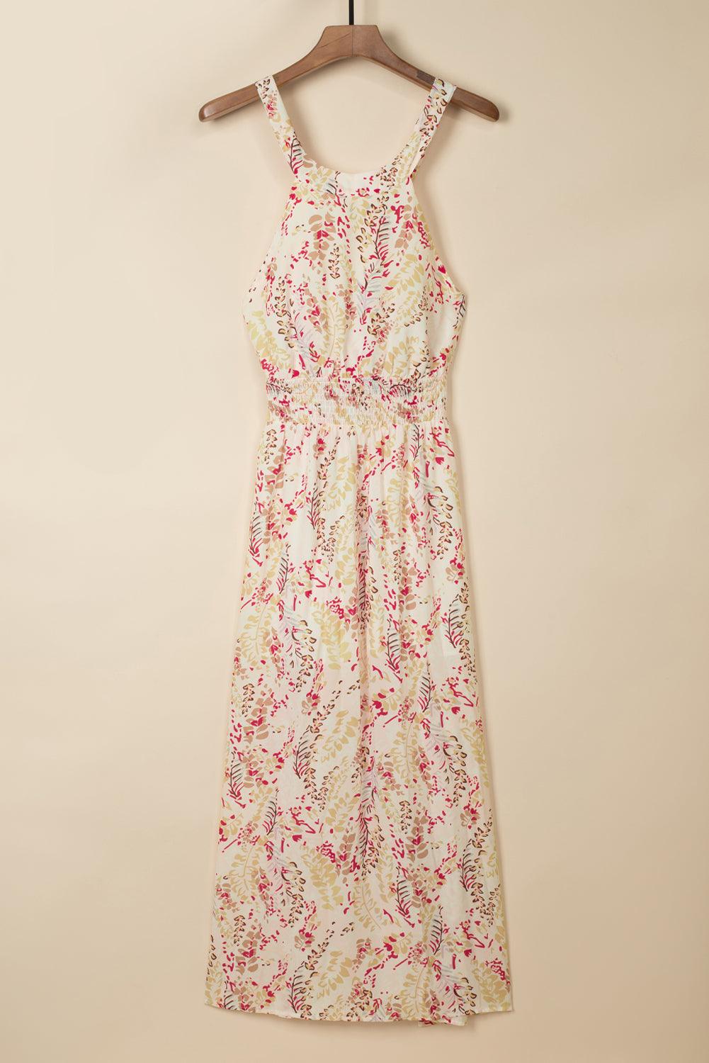 Crisscross Backless Maxi Floral Dress Maxi Dresses MyDresses 