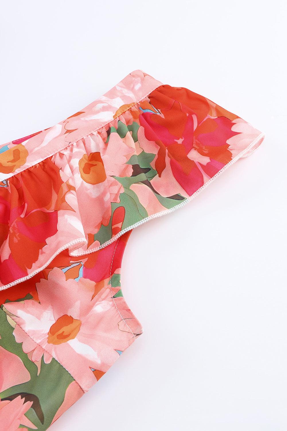 Floral V-Neck Mini Dress Mini Dresses MyDresses 