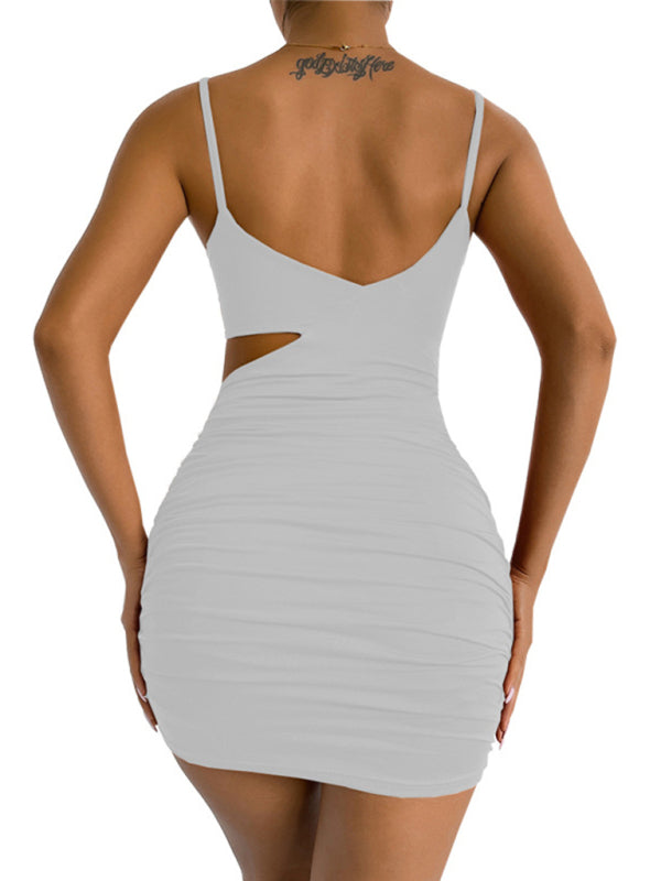 Ruched Bodycon Mini Dress with Open Waist Mini Dresses MyDresses 