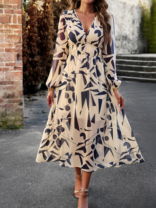 Bohemian Floral Print Midi Skirt with Elastic Waistband Midi Dresses MyDresses 