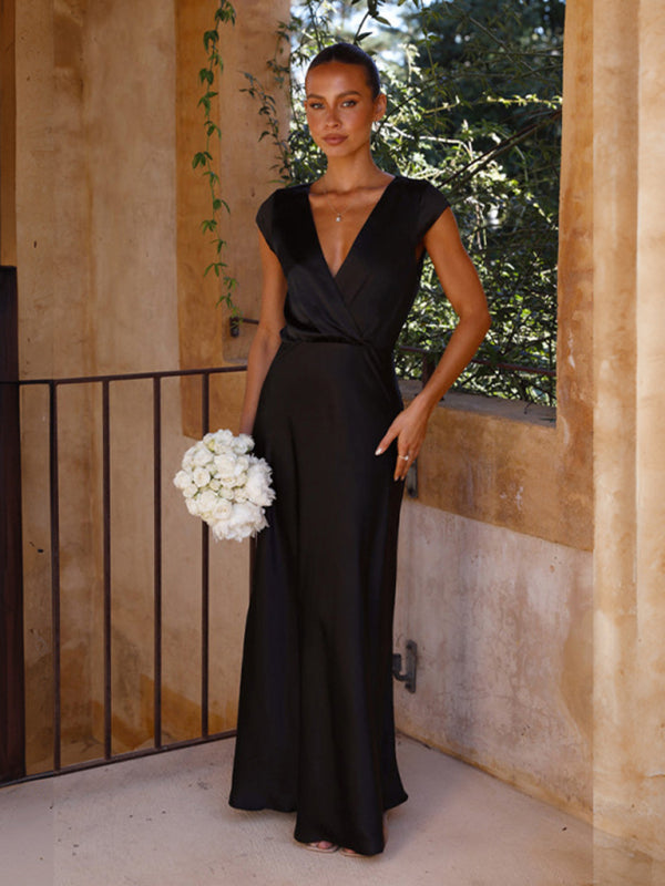 Mermaid V-neck Party Dress with Fitted Bodice Group1 MyDresses 