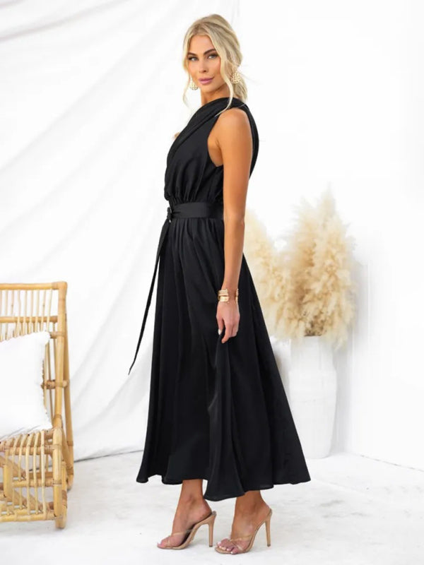 One Shoulder Maxi Dress with Slim Waist and Backless Design Maxi Dresses MyDresses 