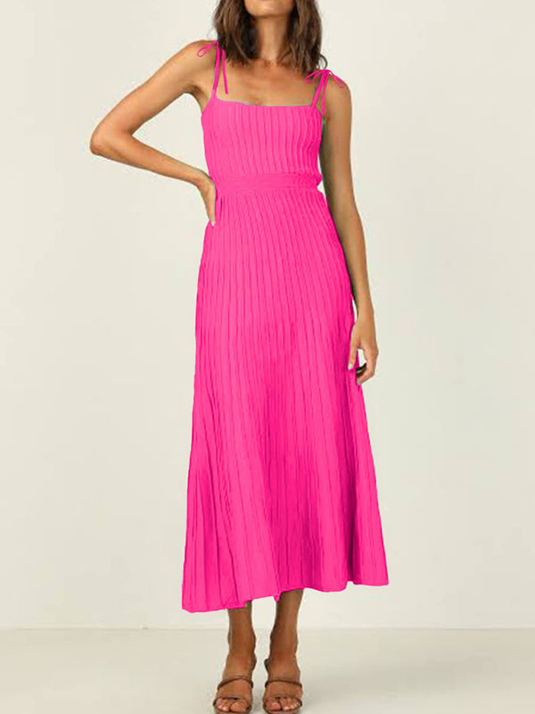 Knitted Midi Dress with High Waist and Wide Swing Skirt Group1 MyDresses Rose 8 | S 