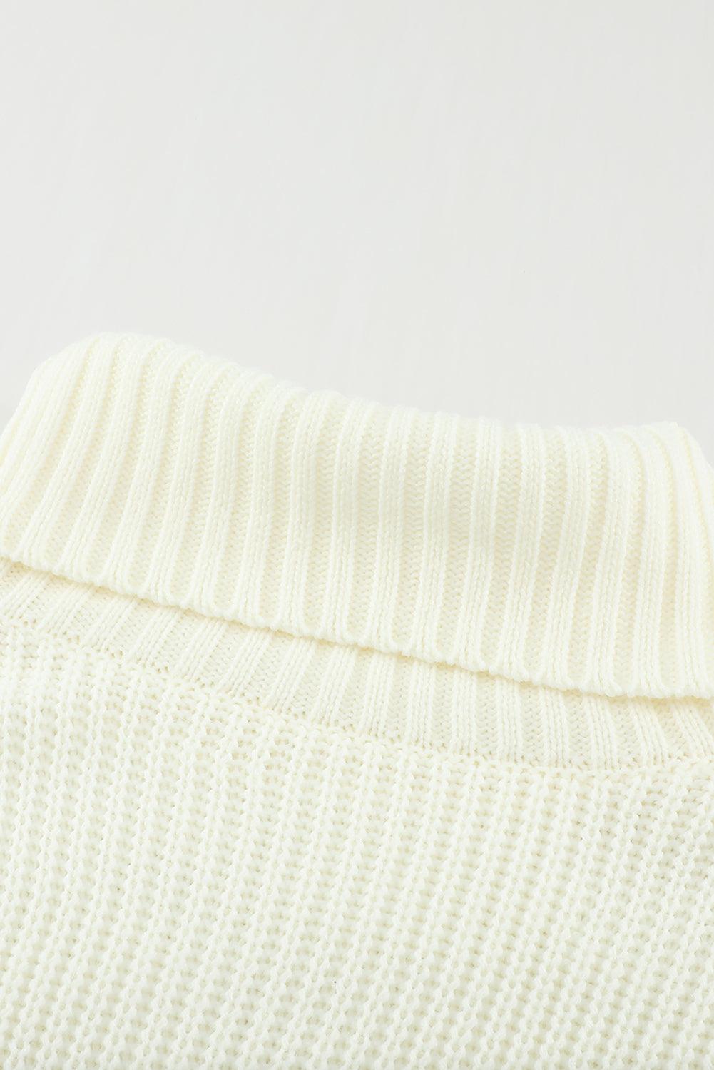 Plain Turtleneck Sweater Dress Mini Dresses MyDresses 