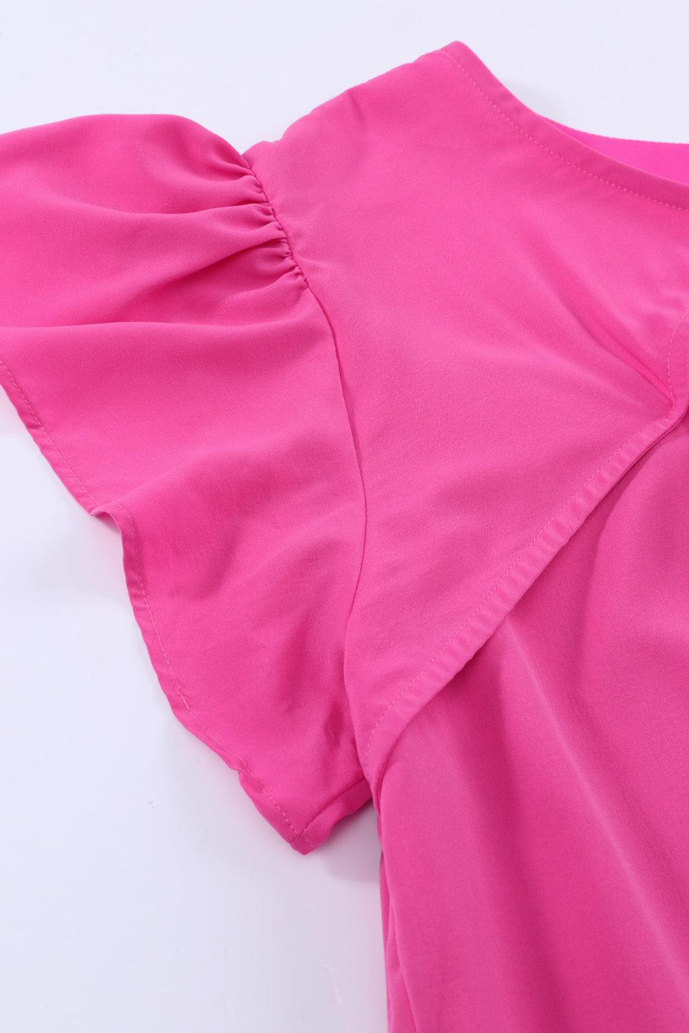 Plus Size Ruffle Sleeve Mini Dress Plus Size Mini Dresses MyDresses 
