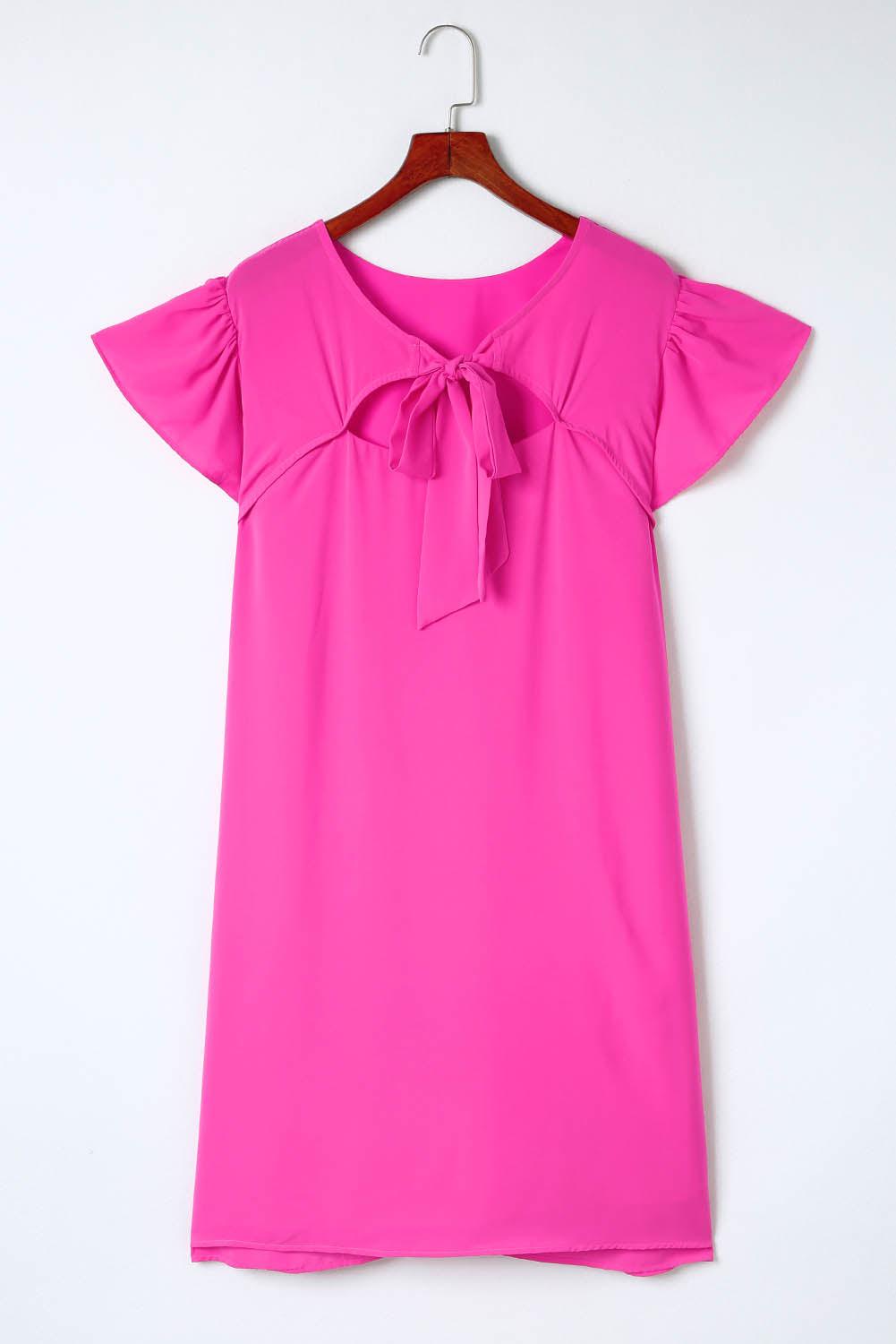 Plus Size Ruffle Sleeve Mini Dress Plus Size Mini Dresses MyDresses 