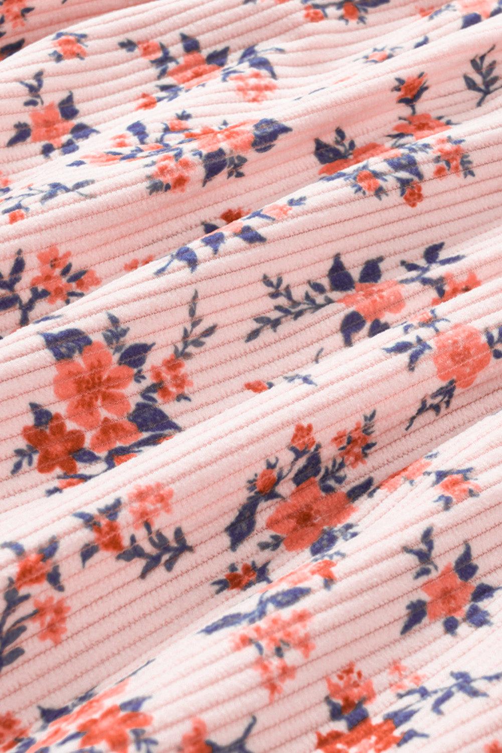 Floral Short Sleeve Shirt Dress Mini Dresses MyDresses 