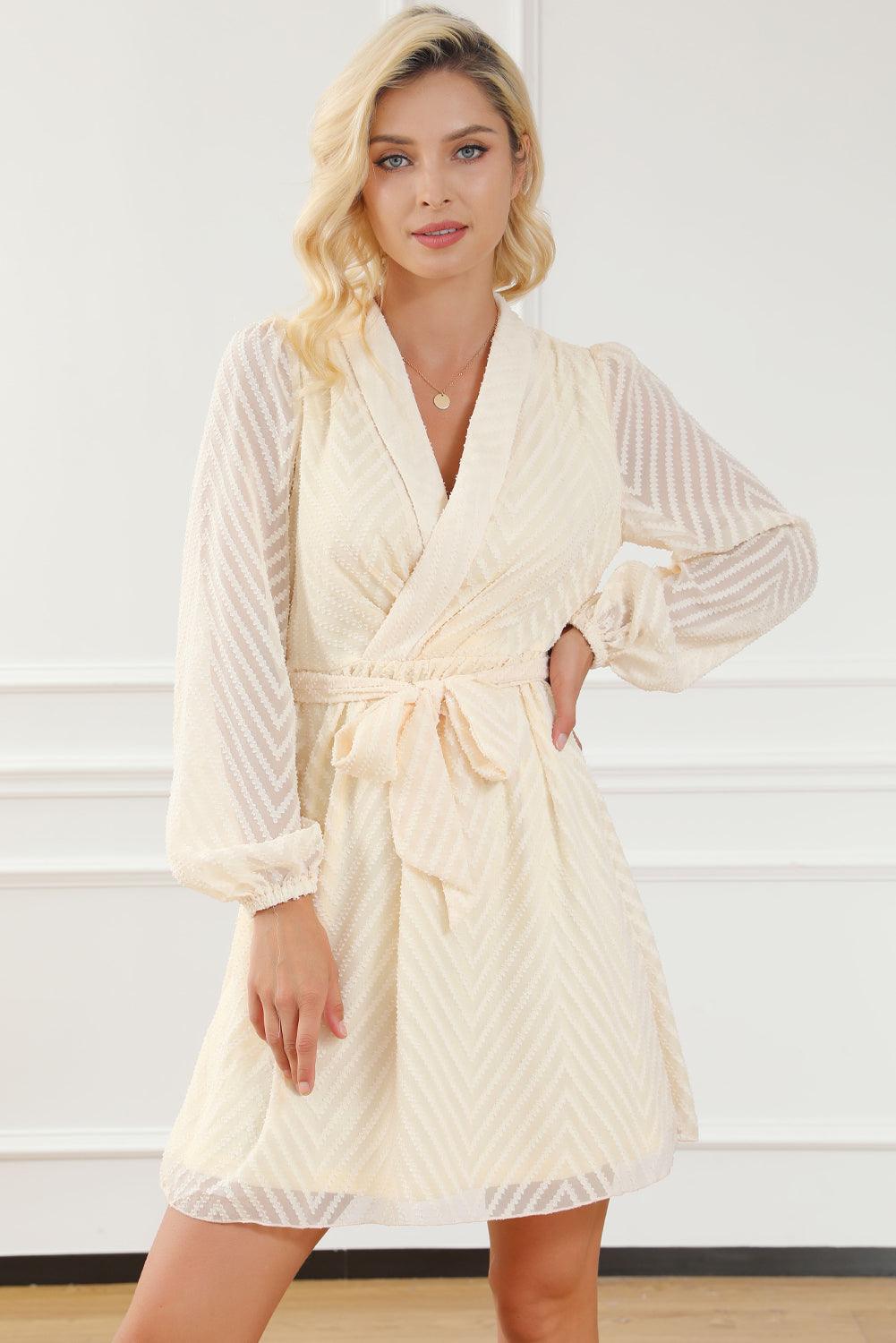 Surplice Knot Mini Dress Mini Dresses MyDresses 