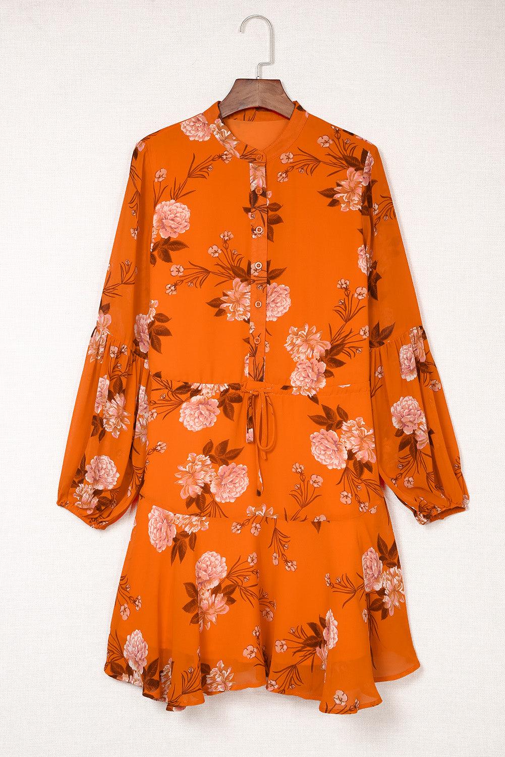 Vintage Drawstring Flowy Dress Mini Dresses MyDresses 
